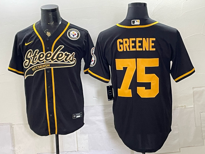 2026 Men Pittsburgh Steelers #75 Greene Black Limited Nike NFL Jersey 0823001->pittsburgh steelers->NFL Jersey